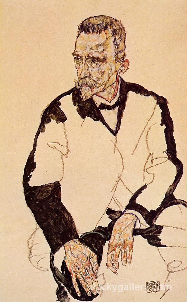 Portrait of Heinrich Benesch by Egon Schiele paintings reproduction